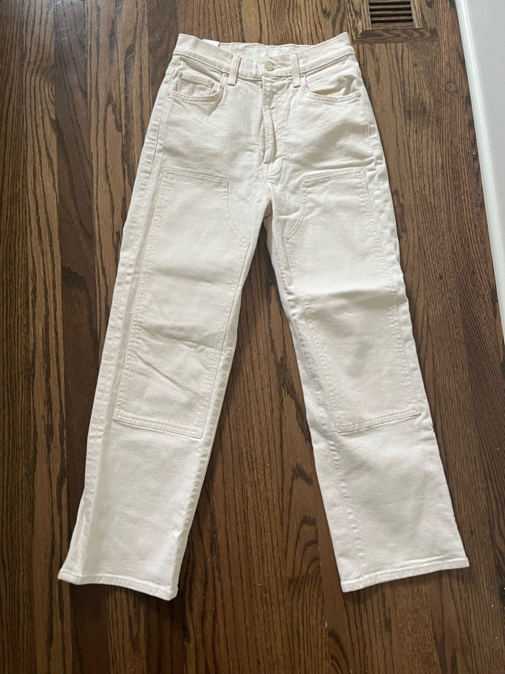 MOTHER Women's Boot Cut Jeans in Off-White